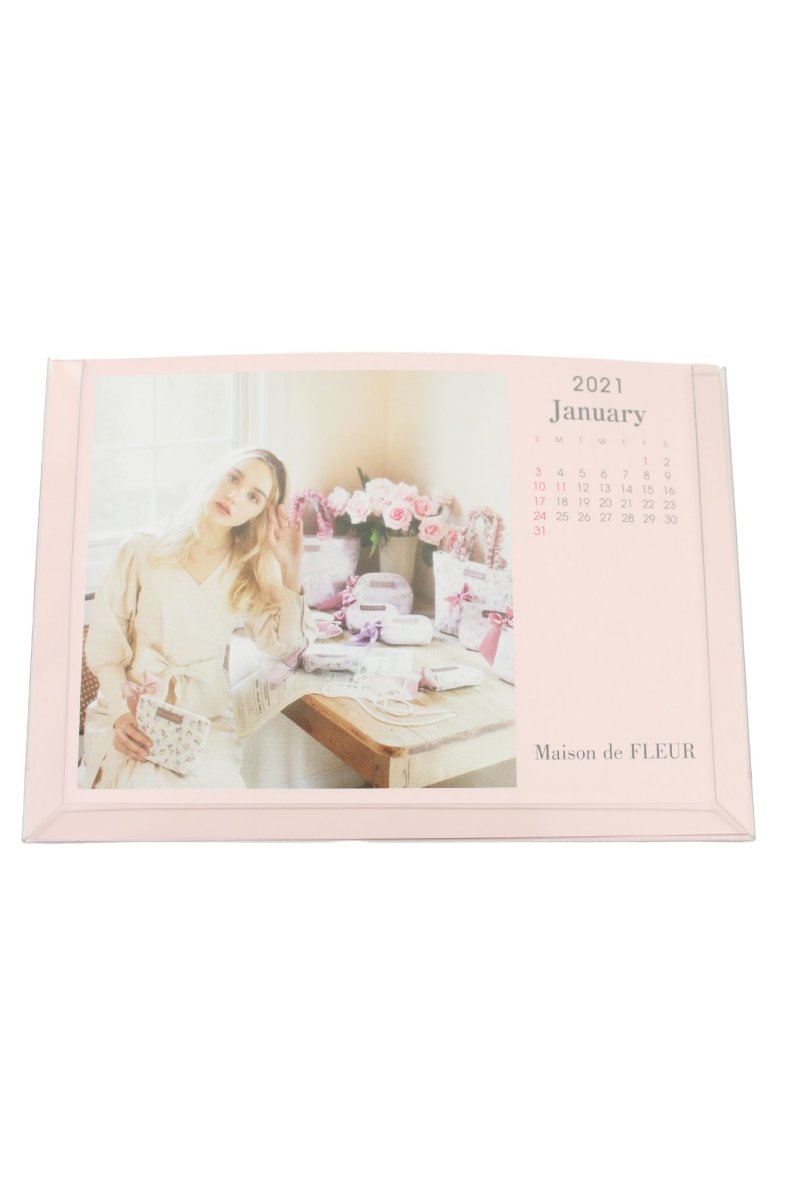 画像1: 【SALE】Maison de FLEUR / 2021年カレンダー  ピンク T-24-12-09-066-LO-ZA-HD-ZT150 (1)