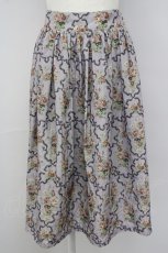 画像1: 【SALE】Fi.n.t / 壁紙花柄ギャザースカート  ラベンダー T-24-12-12-010-CA-SK-HD-ZT086 (1)