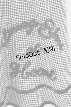 画像3: Fi.n.t / シェパードチェックリボン刺繍スカート  ブラック T-24-12-12-014-CA-SK-HD-ZT086