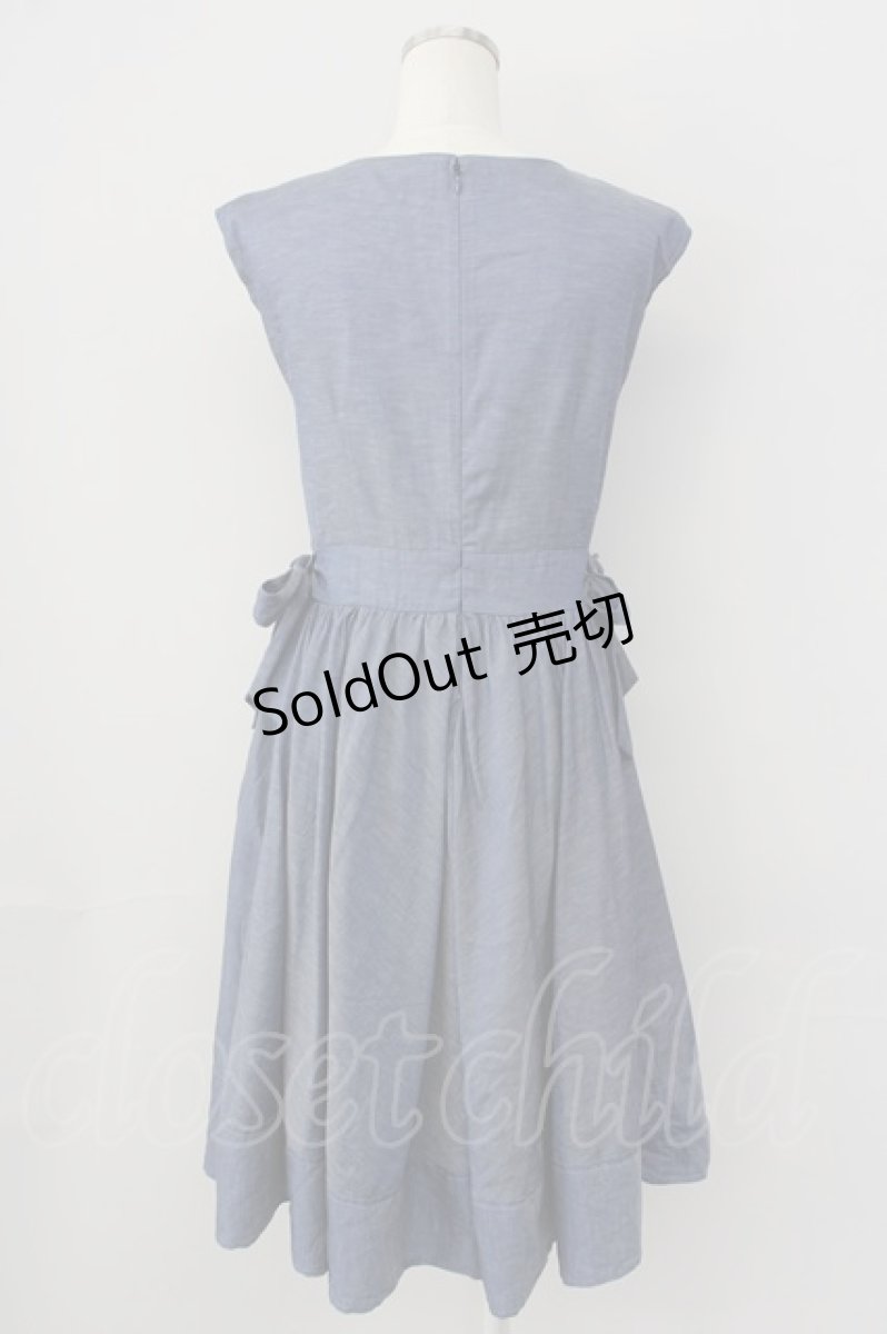 画像2: 【SALE】an another angelus / デニム風ノースリーブワンピース  ブルー T-24-12-13-018-CA-OP-HD-ZT103 (2)