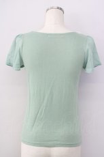 画像2: 【SALE】F i.n.t / フラワーモチーフ&シースルー袖トップス  グリーン T-24-12-13-004-CA-TO-HD-ZT104 (2)