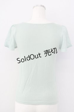 画像2: 【SALE】F i.n.t / フラワーモチーフ&シースルー袖トップス  グリーン T-24-12-13-004-CA-TO-HD-ZT104