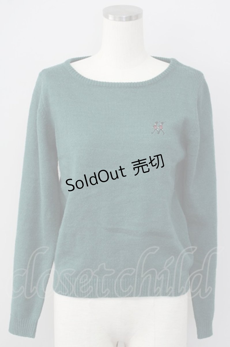 画像1: 【SALE】F i.n.t / 兵隊刺繍ニット  グリーン T-24-12-13-008-CA-TO-HD-ZT104 (1)