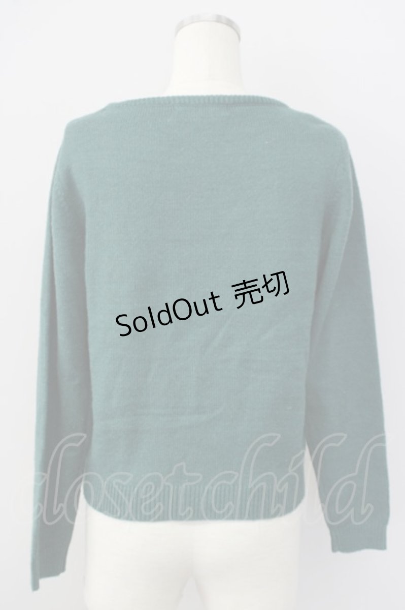 画像2: 【SALE】F i.n.t / 兵隊刺繍ニット  グリーン T-24-12-13-008-CA-TO-HD-ZT104 (2)