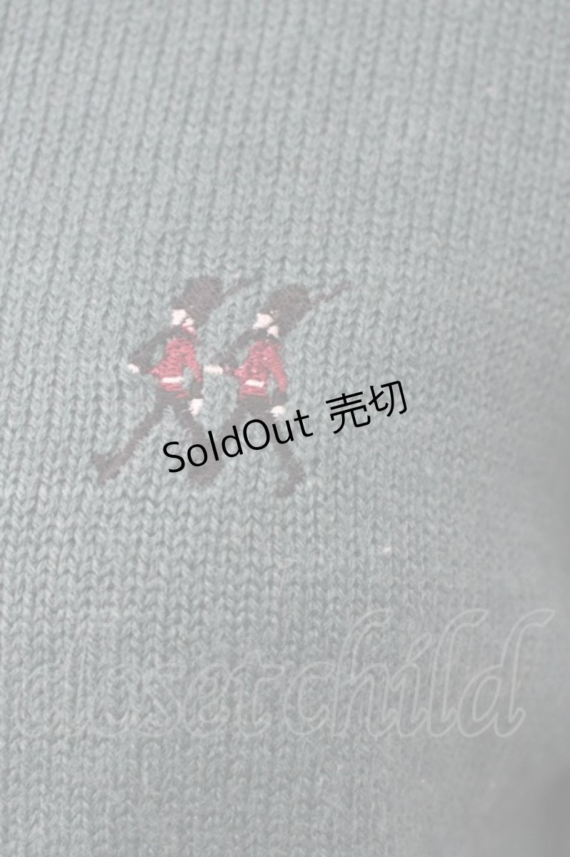 画像5: 【SALE】F i.n.t / 兵隊刺繍ニット  グリーン T-24-12-13-008-CA-TO-HD-ZT104 (5)