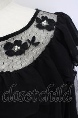 画像3: 【SALE】an another angelus / チュール切り替えプルブラウス  ブラック T-24-12-13-009-CA-TO-HD-ZT104 (3)