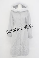 axes femme / パネル刺繍Ａラインコート M グレー T-24-12-15-006-AX-CO-SZ-ZT-C050