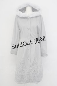 axes femme / パネル刺繍Ａラインコート M グレー T-24-12-15-006-AX-CO-SZ-ZT-C050