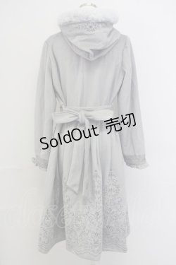 画像2: axes femme / パネル刺繍Ａラインコート M グレー T-24-12-15-006-AX-CO-SZ-ZT-C050