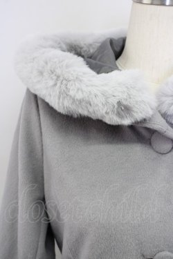 画像3: axes femme / パネル刺繍Aラインコート M グレー T-24-12-15-006-AX-CO-SZ-ZT-C050