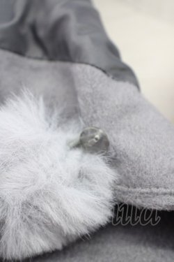 画像4: axes femme / パネル刺繍Aラインコート M グレー T-24-12-15-006-AX-CO-SZ-ZT-C050