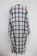 画像2: 【SALE】axes femme / チェックロングコート  グレー T-24-12-16-001-AX-CO-SZ-ZTC048 (2)