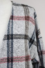 画像3: 【SALE】axes femme / チェックロングコート  グレー T-24-12-16-001-AX-CO-SZ-ZTC048 (3)