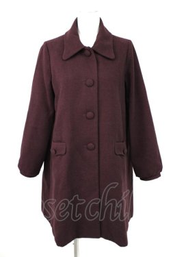 画像1: F i.n.t / ロングコート F ボルドー T-24-12-16-010-CA-CO-SZ-ZT-C058