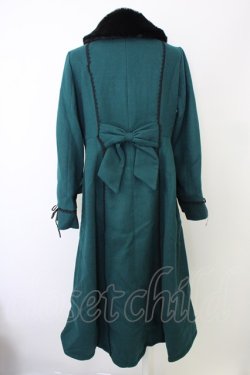 画像2: axes femme / ファー襟フィッシュテールコート M Dグリーン T-24-12-16-011-AX-CO-SZ-ZT-C058