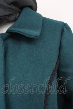 画像5: axes femme / ファー襟フィッシュテールコート M Dグリーン T-24-12-16-011-AX-CO-SZ-ZT-C058