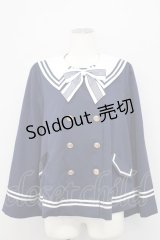 Amavel / セーラーポンチョコート  ネイビー T-24-12-18-023-CA-CO-SA-ZT-C005