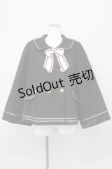 Amavel / セーラーカラーポンチョコート  黒 T-24-12-18-024-CA-CO-SA-ZT-C005