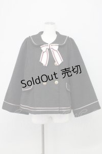 Amavel / セーラーカラーポンチョコート  黒 T-24-12-18-024-CA-CO-SA-ZT-C005