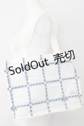 【SALE】Fi.n.t / クリアチェックトート  アイボリーＸ紺 T-24-12-24-017-CA-BG-HD-ZT-K013