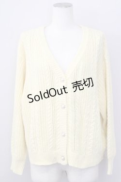 画像1: 【SALE】axes femme / バックリボンニットカーデ M イエロー T-24-12-26-001-AX-TO-SZ-ZT368