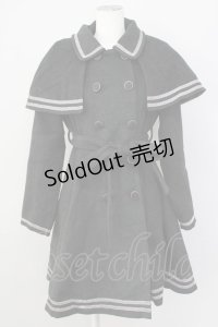 axes femme POETIQUE / Aラインケープ付きコート M 黒 T-24-12-26-024-AX-OP-SZ-ZT-C051