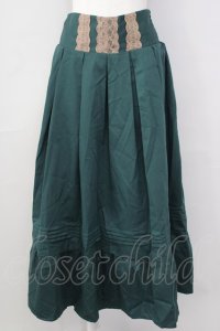 axes femme / ウエストレースデザインスカート M グリーン T-24-12-26-026-AX-SK-SZ-ZT392
