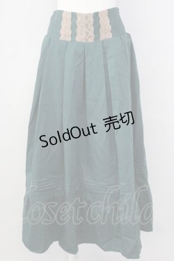 画像1: 【SALE】axes femme / ウエストレースデザインスカート M グリーン T-24-12-26-026-AX-SK-SZ-ZT392