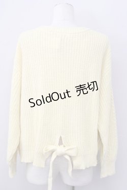 画像2: 【SALE】axes femme / バックリボンニットカーデ M イエロー T-24-12-26-001-AX-TO-SZ-ZT368