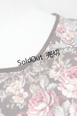 画像4: axes femme POETIQUE /ローズブーケ柄ワンピース M 茶 T-24-12-26-017-AX-OP-SZ-ZT408