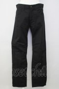 INGEBORG / 後ろワッペン刺繍パンツ 9 黒 T-24-12-27-019-LO-PA-SA-ZT406