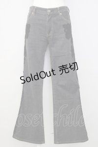 INGEBORG / サイドレースデザインデニムパンツ S 黒デニム T-24-12-27-020-LO-PA-SA-ZT406