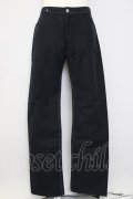 Karl Helmut / 後ろレザーロゴ刺繍パンツ XL 黒 T-24-12-27-024-EL-PA-SA-ZT406