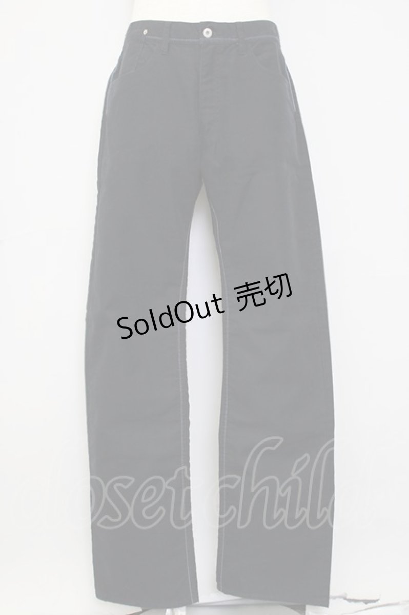 画像1: 【SALE】Karl Helmut / 後ろレザーロゴ刺繍パンツ XL 黒 T-24-12-27-024-EL-PA-SA-ZT406 (1)