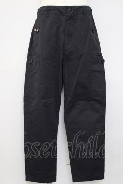 画像1: Karl Helmut / サイドボタン&ロゴ刺繍パンツ  黒 T-24-12-27-025-EL-PA-SA-ZT403
