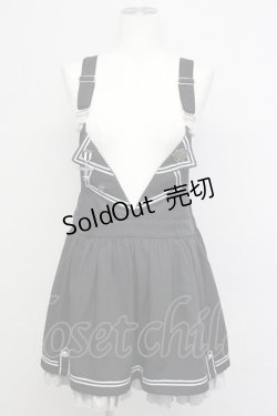 画像1: To Alice / TAポリスサロペットジャンパースカート  黒Ｘ白Ｘシルバー T-25-01-10-015-LO-OP-HD-ZT358