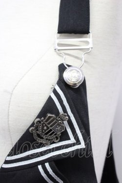 画像3: To Alice / TAポリスサロペットジャンパースカート  黒X白Xシルバー T-25-01-10-015-LO-OP-HD-ZT358