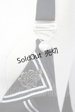 画像3: To Alice / TAポリスサロペットジャンパースカート  黒Ｘ白Ｘシルバー T-25-01-10-015-LO-OP-HD-ZT358