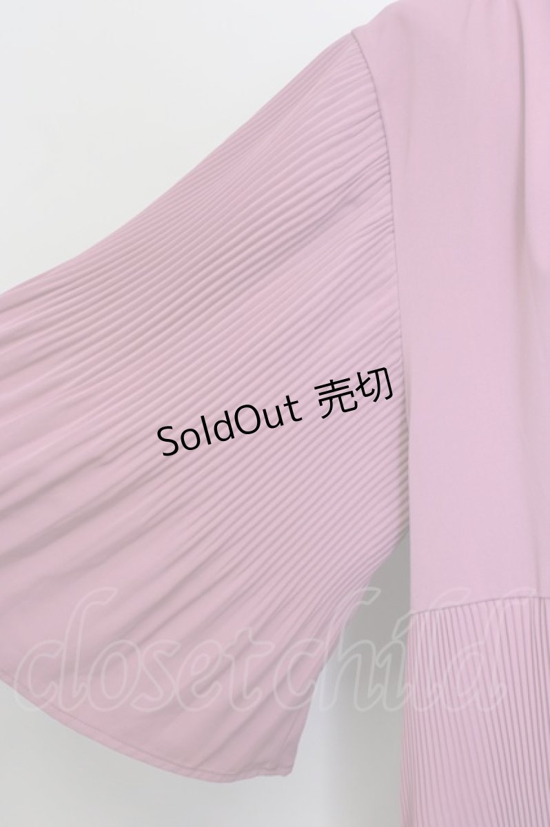 画像4: 【SALE】axes femme / プリーツ切替ワンピース  パープル T-25-01-10-019-AX-OP-HD-ZT358 (4)