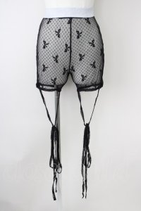 lilLilly / リボンチュールショートパンツ  黒 T-25-01-12-027-LO-PA-SA-ZI