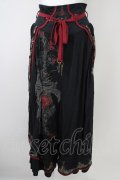 Ozz oneste / チャイナボタン袴パンツ  ブラック×ボルドー T-25-01-12-031-OO-PA-SA-ZI