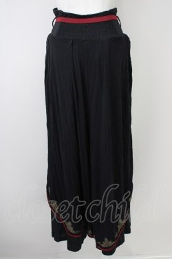 画像2: Ozz oneste / チャイナボタン袴パンツ  ブラック×ボルドー T-25-01-12-031-OO-PA-SA-ZI