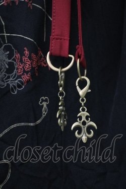 画像4: Ozz oneste / チャイナボタン袴パンツ  ブラック×ボルドー T-25-01-12-031-OO-PA-SA-ZI