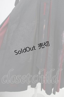 画像5: Ozz oneste / 和柄コルセット風袴パンツ  ブラック×ボルドー T-25-01-12-032-OO-PA-SA-ZI