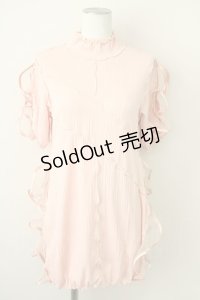lilLilly / リブフリルワンピース  ピンク T-25-01-12-007-LO-OP-SA-ZI