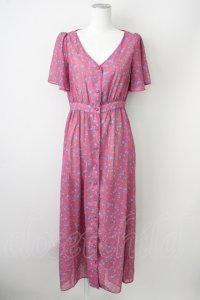 Ank Rouge / ローズシフォンロングカーディガン  濃ピンクＸ青 T-25-01-12-021-CA-TO-SA-ZI