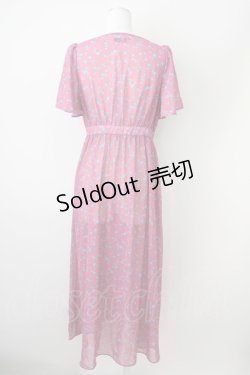 画像2: Ank Rouge / ローズシフォンロングカーディガン  濃ピンクX青 T-25-01-12-021-CA-TO-SA-ZI