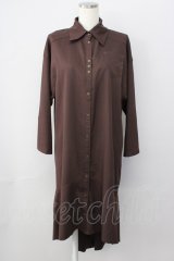 Rozen Kavalier / スナップボタンシャツワンピース  ブラウン T-25-01-15-019-OO-OP-SA-ZI