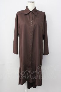 Rozen Kavalier / スナップボタンシャツワンピース  ブラウン T-25-01-15-019-OO-OP-SA-ZI