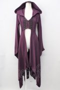 Rozen Kavalier / ZIPフードロングカーディガン  パープル T-25-01-15-021-OO-TO-SA-ZI